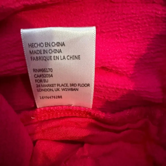 HARLYN Urban Outfitters‎ Size Small Pull On Hot Pink Gauze Pants - Picture 3 of 7